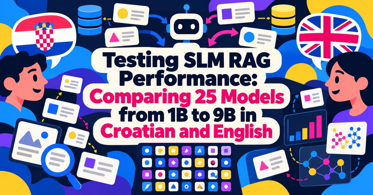 Ho testato le prestazioni RAG degli SLM: confronto tra 25 modelli da 1B a 9B in croato e inglese
