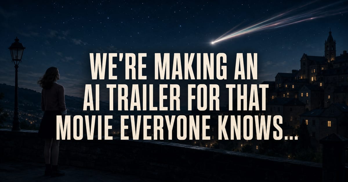 Sto generando con l'IA il trailer di quel film che tutti conoscono...