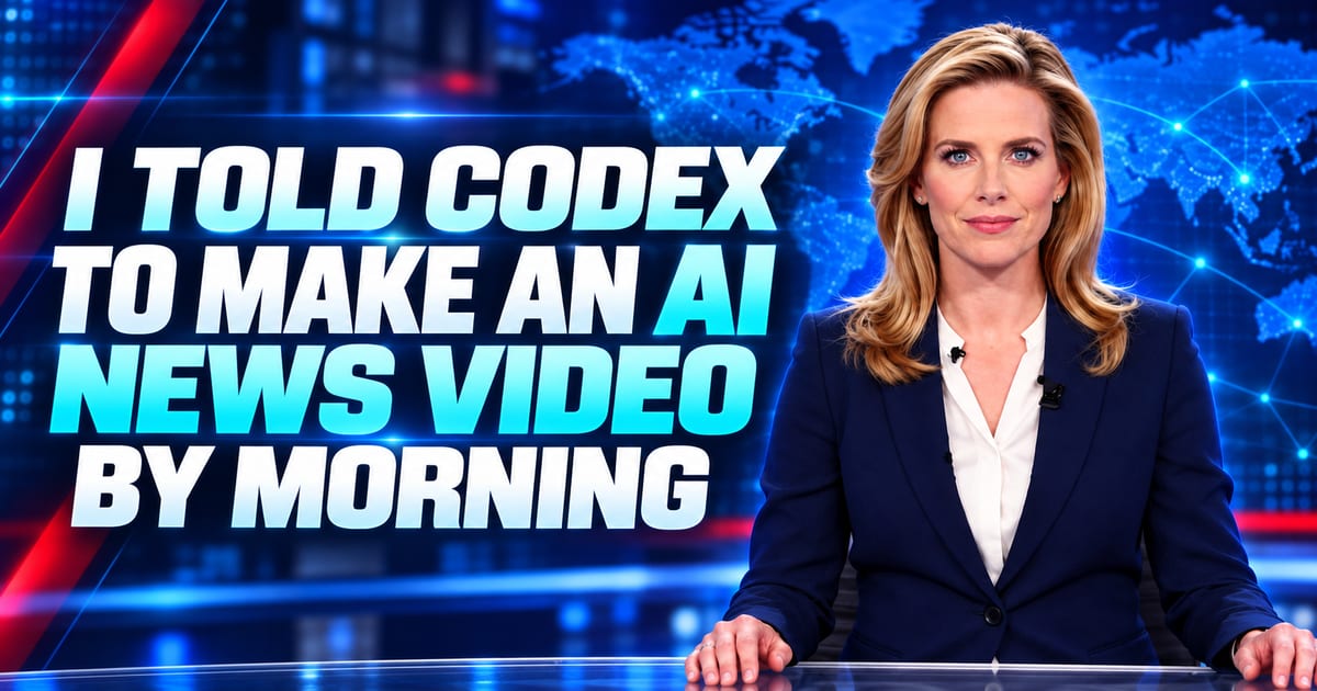 Cosa è successo quando ho chiesto a Codex di preparare entro mattina un video sulle notizie AI