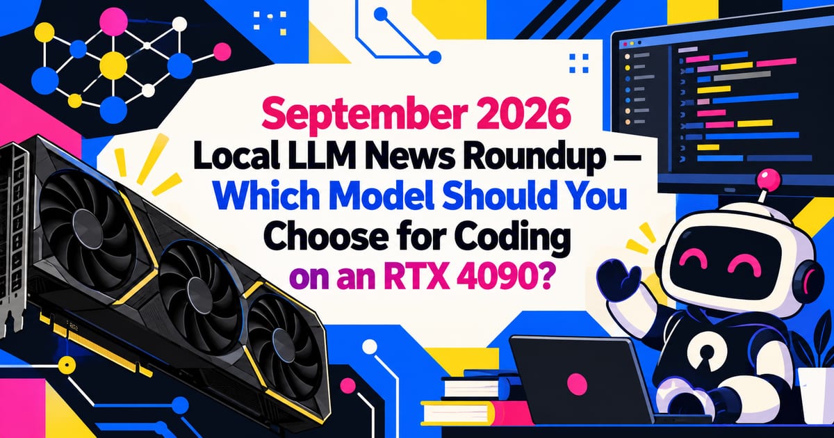 Riepilogo delle notizie sui LLM locali di settembre 2026: cosa scegliere per programmare con una RTX 4090?