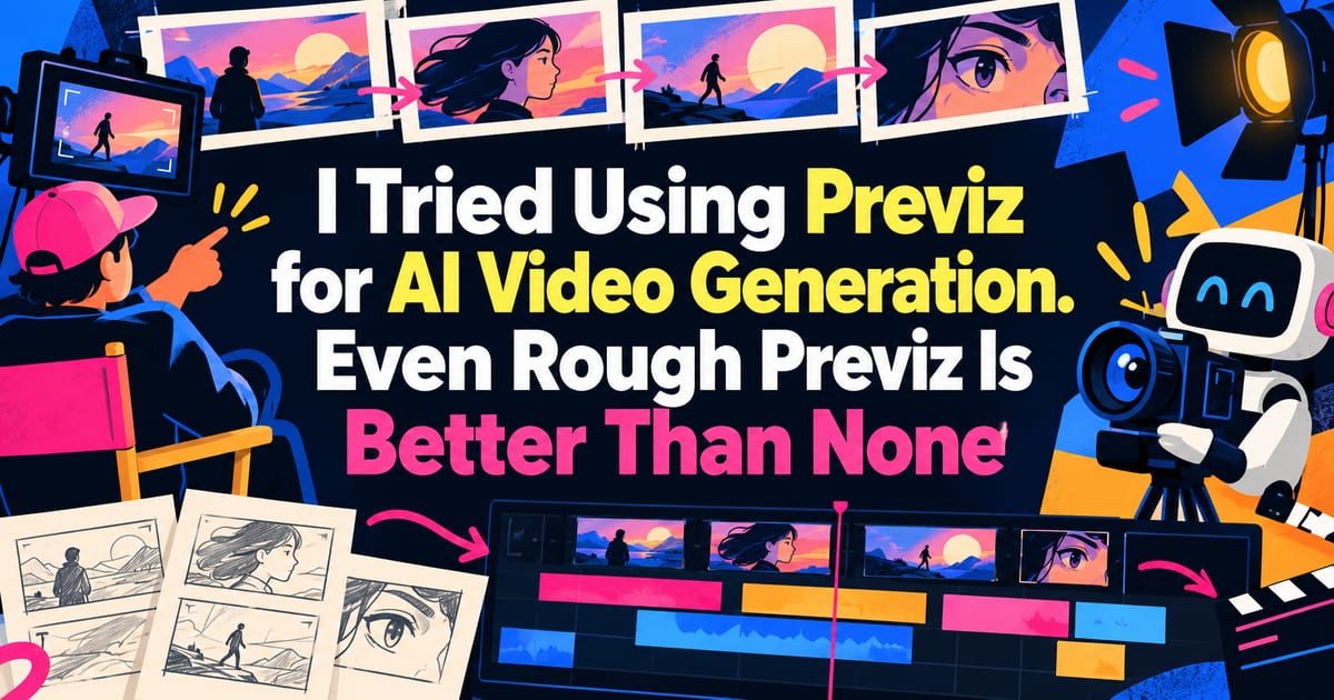 Ho provato a usare la previz per la generazione di video con IA. Anche approssimativa, è meglio averla