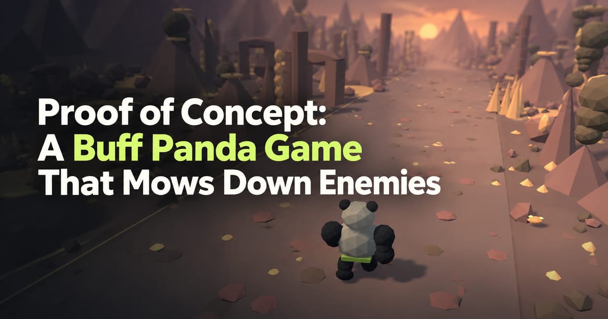 PoC di un gioco in cui un panda muscoloso abbatte i nemici uno dopo l’altro